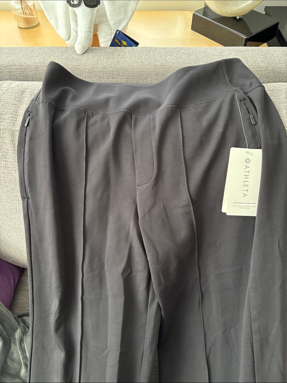 Athleta Black Men’s Jogger-Style Sweatpants with Zipper Pockets